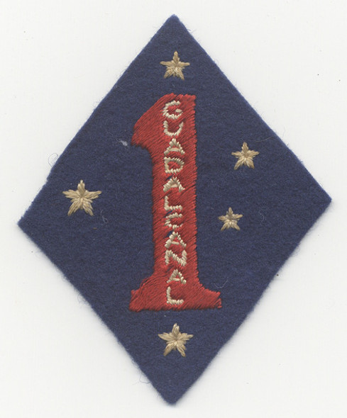 Australian-Made WWII 1st Marine Division Small Wool Shoulder Patch