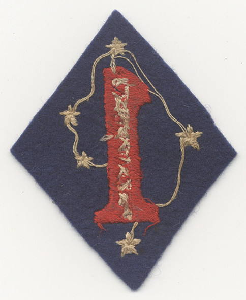 Australian-Made WWII 1st Marine Division Small Wool Shoulder Patch