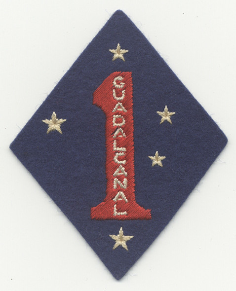 Beautiful WWII Australian-Made Larger Shoulder Patch for 1st Marine Division