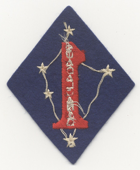 Beautiful WWII Australian-Made Larger Shoulder Patch for 1st Marine Division
