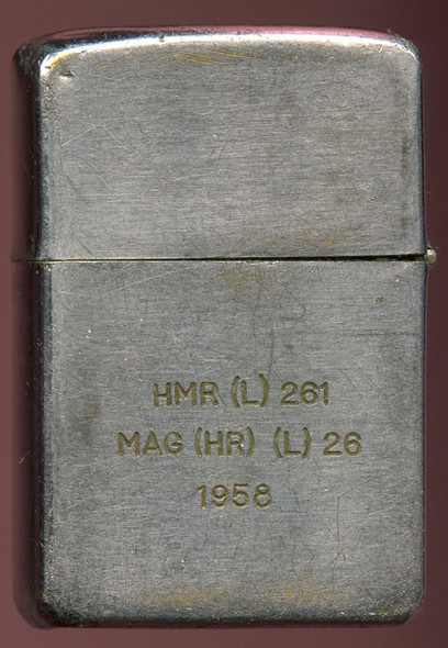 1958 USMC HMR(L)-261 (Marine Helicopter Transport Squadron-Light 261) Vulcan Lighter