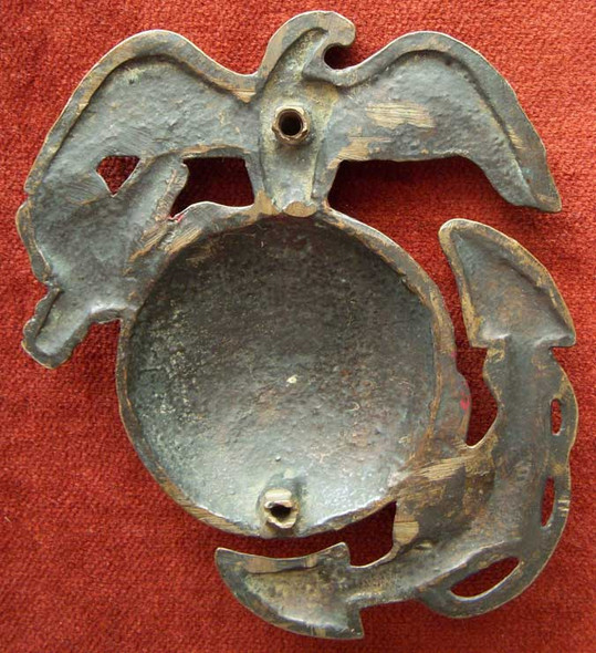 Great Salty 1930s USMC "China Marine" Brass Automobile Grille EGA Badge NO LONGER AVAILABLE