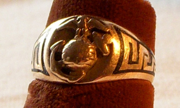 WW I USMC 10 K Ring by Kinney Co.