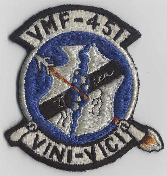 RARE Japanese Made 1956 VMF-451 Squadron Patch