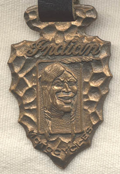 1910s-1920s Indian Motocycles Watch Fob in Mint Condition
