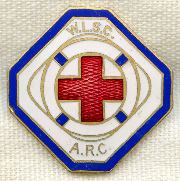 Rare Women's Life Saving Corps (WLSC) American Red Cross (ARC) Badge