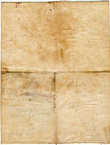 AVG Blood Chit # 231 Attributed to Einar Mickelson - NOT FOR SALE: DISPLAY ONLY