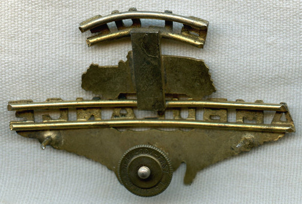 Great 1950s Blue Ambulance Service Ambulance Driver Hat Badge