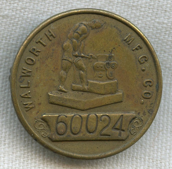 Circa 1890s Walworth Manufacturing Co. (Boston, Massachusetts) Employee Badge