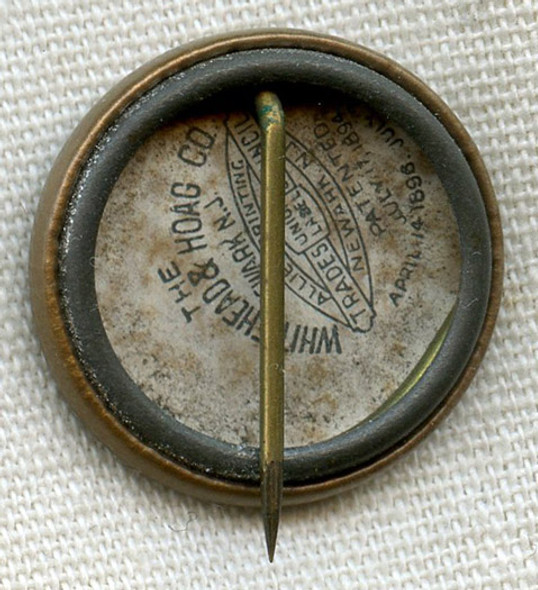 1890s Studebaker Advertising Celluloid Pin for Wagons, Carriages & Harnesses