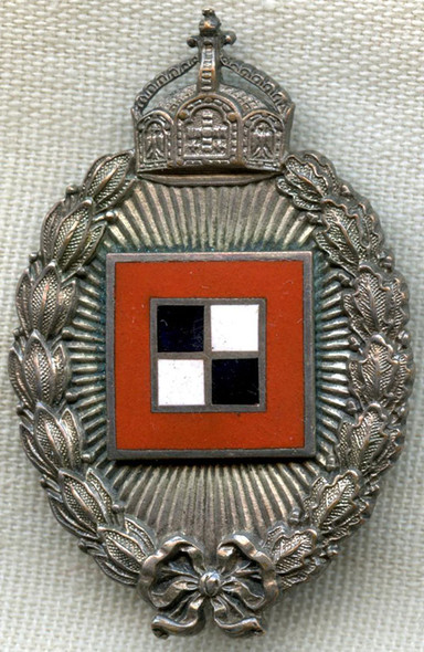 Beautiful Prinzen Size WWI Prussian Badge by Meybauer, Engraved & Dated Just Post War