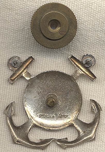 Sterling WWII Maritime Service CPO Badge by Coro