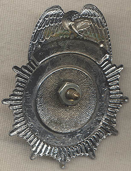 1970s Johnson Space Center Security Patrol Police Hat Badge