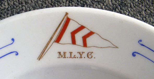 Nice Circa 1908 Moosehead Lake Yacht Club (MLYC, Greenville, Maine) Soup Bowl by Onondaga