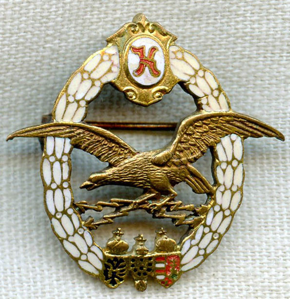 Nice Miniature 1920s-1930s Austrian Air Crew Badge