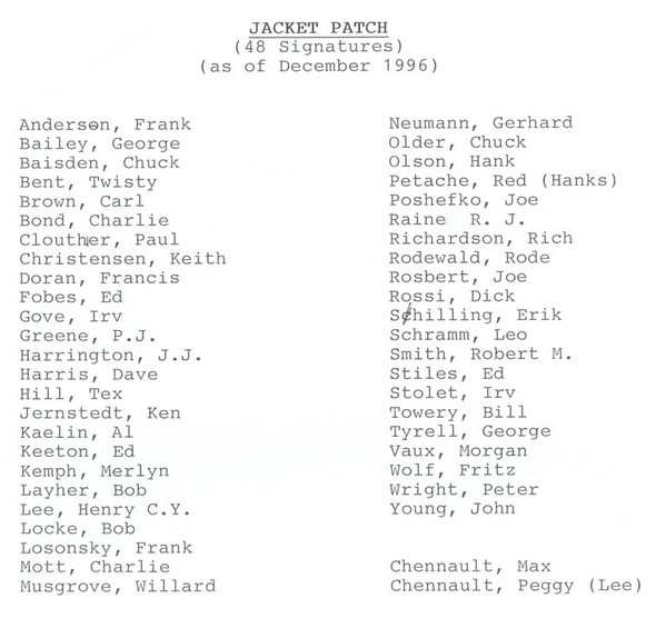 USN G-1 Flight Jacket Dated 1969 w/One-of-a-Kind AVG Patch Signed by 48 Original Members