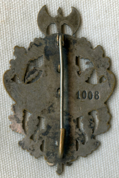 Extremely Rare Numbered 1930s Prfecture de Police Badge from Paris