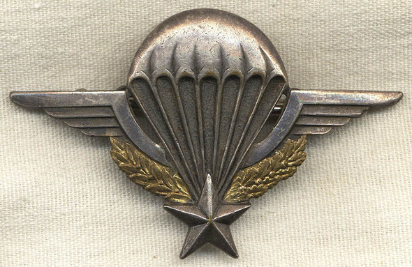 Beautiful Numbered French Parachutist Badge/Brevet Parachutiste