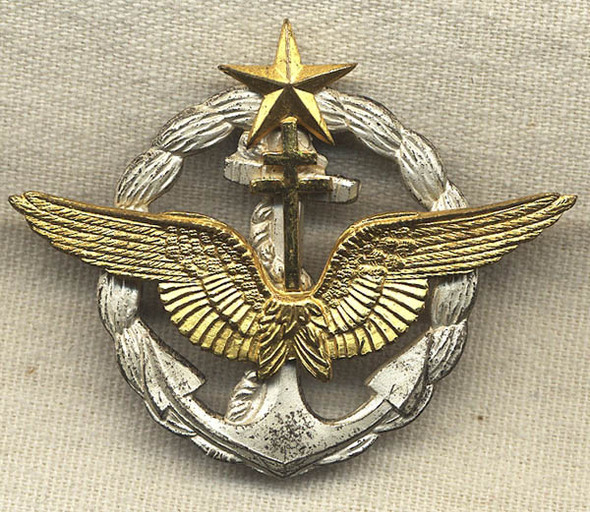 Very Rare Free French Naval Pilot Badge