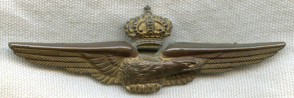 Pre-WWII Personalized Italian Air Force Pilot Wing with Stunning Details