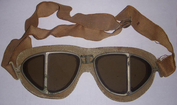 Scarce WWII Italian Pilot Goggles by Ratti