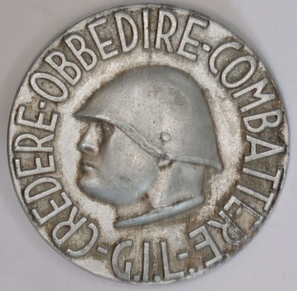Italian GIL Giovent Italiana del Littorio Fascist Youth Organization Mussolini Merit Badge