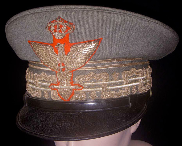 Beautiful Rare WWII Italian Army Division Level General Officer Visor Hat