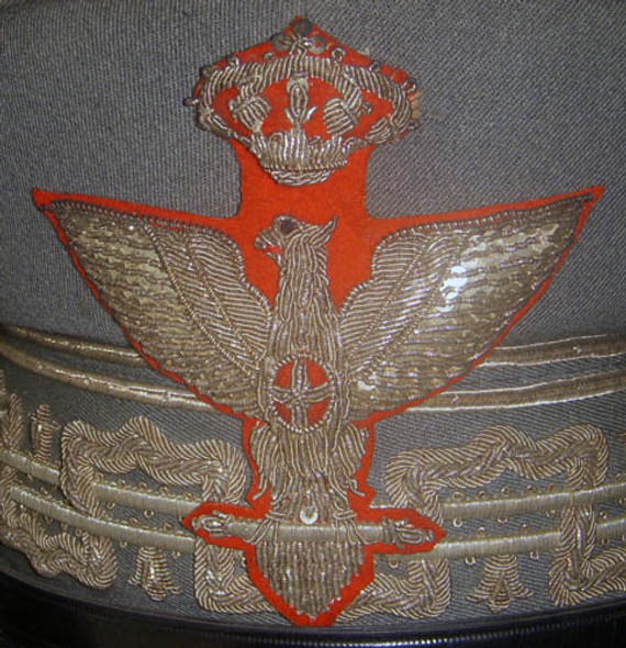 Beautiful Rare WWII Italian Army Division Level General Officer Visor Hat