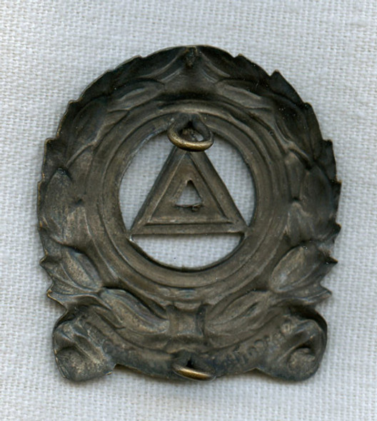 Rare WWII Flemish Nazi Party Silver Civil Merit Badge