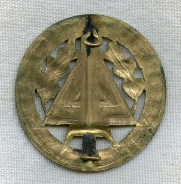 Rare WWII Flemish Nazi Party Gold Military Sports Badge