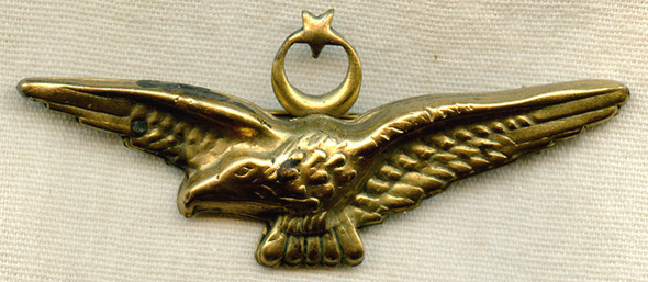 Rare Mid-WWII Turkish Air Force Pilot Badge from Kayseri Air Depot