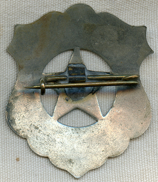Great 1890's Old West Deputy Sheriff Circle Star Cut Out Shield Badge