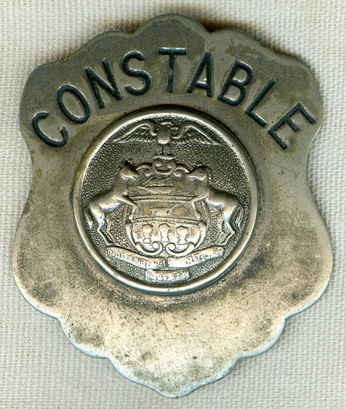 Nice Early 1910s - 1920s Constable Badge with Pennsylvania State Seal