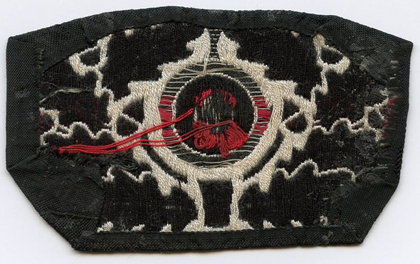 WWII Bevo Weave Nazi Panzer Beret Wreath