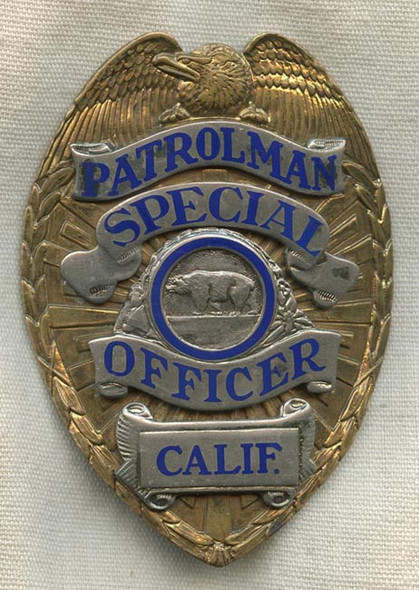 1940s-50s California Generic Special Officer Patrolman Special Police