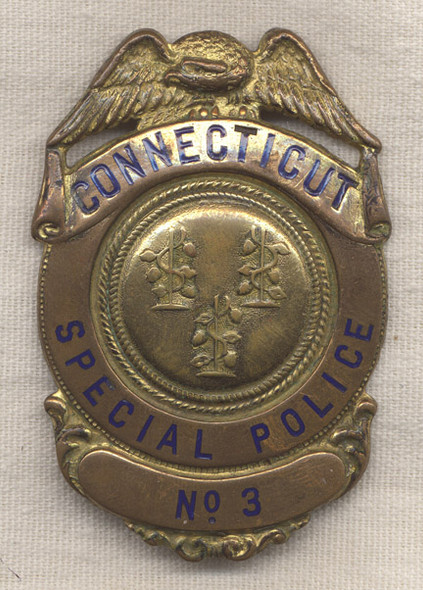 Early (1920s) Connecticut State Special Police Badge