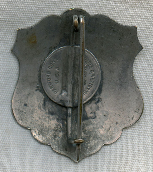 1931-32 East Hartford, Connecticut Peddler License Badge Maker Marked