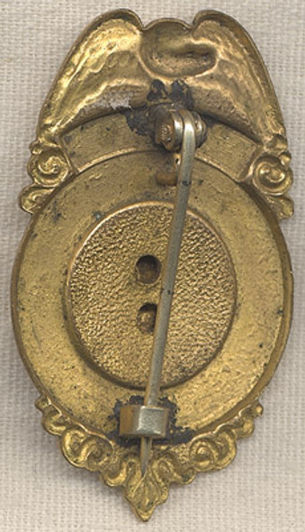 1920s Greenwich, Connecticut Constable Badge Named to Chris E. Hoffman