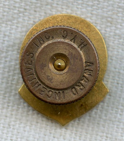 1940s 10K Gold 15 Years of Service Pin for Department of Justice (DOJ)