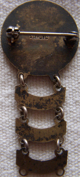 Sterling WWII US Treasury Volunteer Badge for 250 Hours