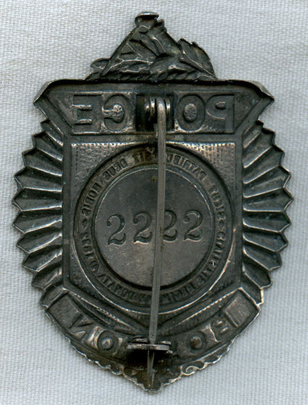 Rare 1920s Boston, Massachusetts "Brinks" Style Patrolman Badge
