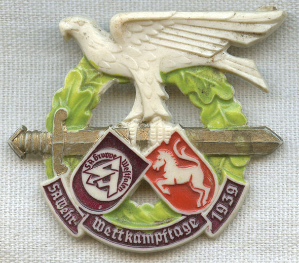 Beautiful and Colorful 1939 SA Gruppe Westfalen Sports Match Day Tinnie