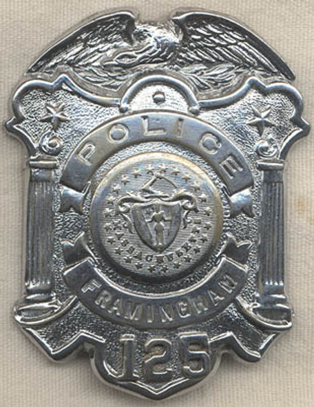 1910s-20s Framingham, Massachusetts Police Badge