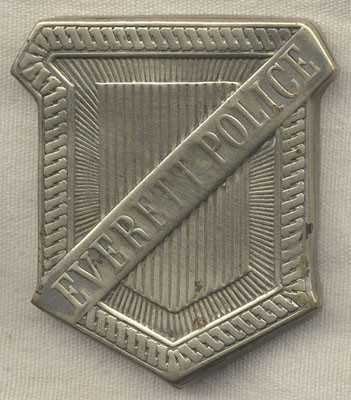 Rare 1890s Everett, Massachusetts Police Radiator-Style Badge