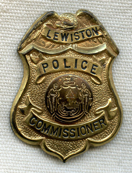 1920s-1930s Lewiston, Maine Police Commissioner Badge by C.D. Reese