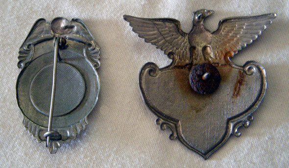WWII US Army Air Forces Cambridge Field Station Military Police Breast and Hat Badge Set