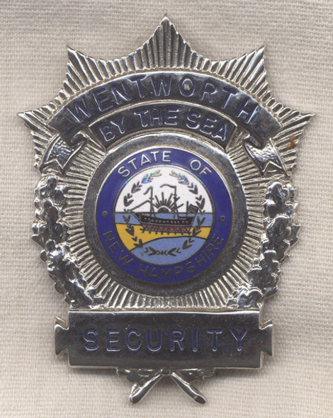 Rare 1960s Wentworth by the Sea Hotel (New Castle, New Hampshire) Security Badge and Patch
