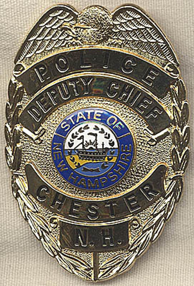 1970s Deputy Chief of Police for Chester, New Hampshire Badge
