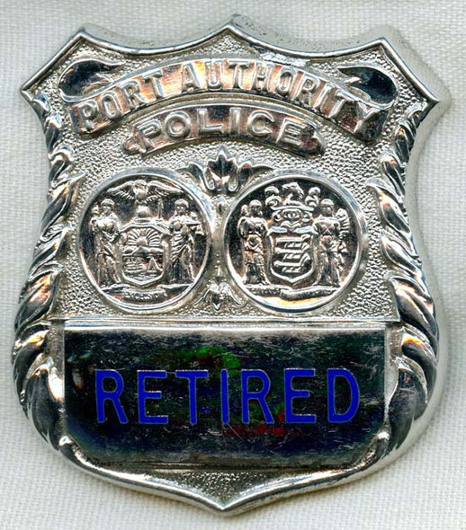 Heavy Sterling 1969 New York-New Jersey Port Authority Police Badge