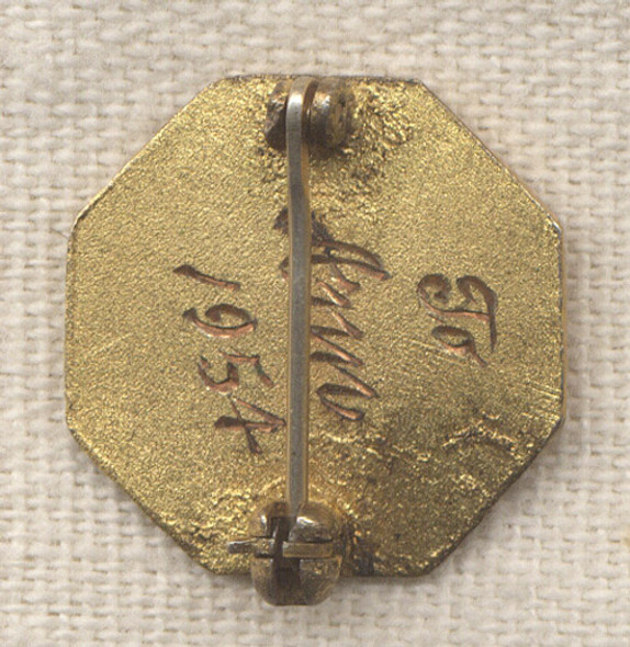 Old and Beautiful Engraved New York State Police Sergeant Pin in Miniature